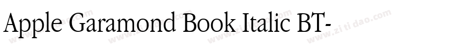 Apple Garamond Book Italic BT字体转换